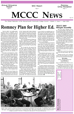 April 2003 Newsletter