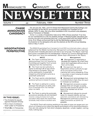 Feb. Newsletter 1984