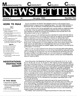Jan. Newsletter 1984