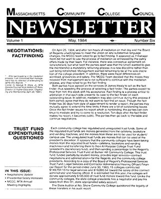 May Newsletter 1984